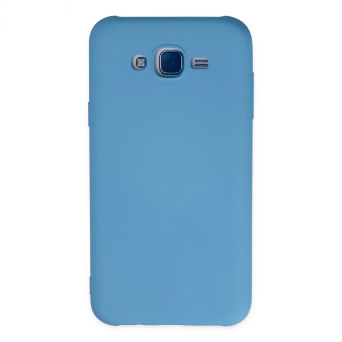 Samsung Galaxy J7 Kılıf Nano İçi Kadife Silikon - Mavi