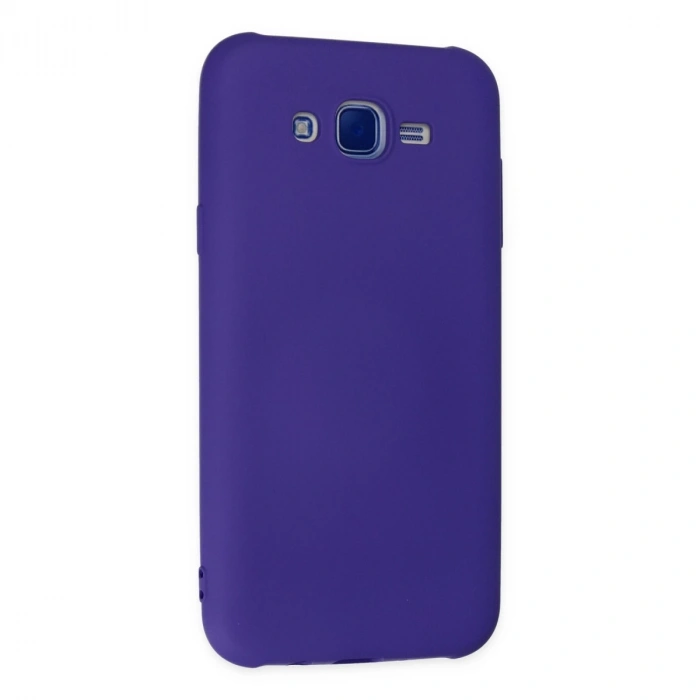 Samsung Galaxy J7 Kılıf Nano İçi Kadife Silikon - Mor