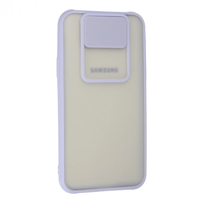 Samsung Galaxy J7 Kılıf Palm Buzlu Kamera Sürgülü Silikon - Lila