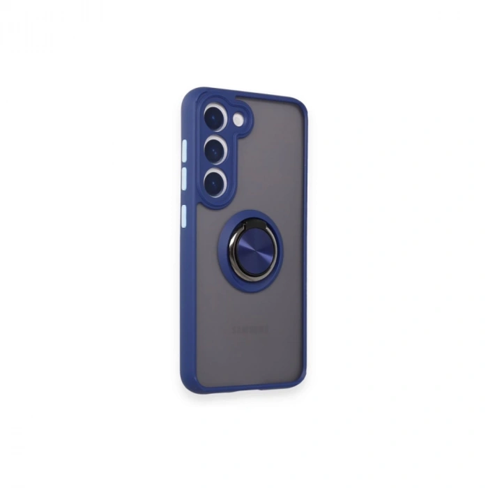 Samsung Galaxy M15 Kılıf Montreal Yüzüklü Silikon Kapak - Lacivert
