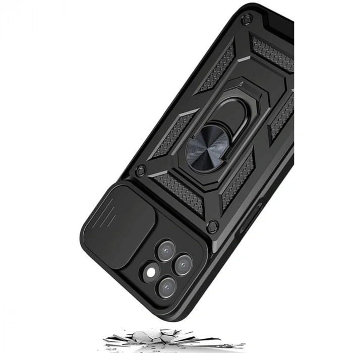 Samsung Galaxy M15 Kılıf Pars Lens Yüzüklü Silikon - Gümüş