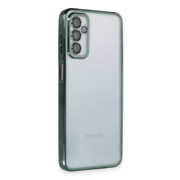 Samsung Galaxy M23 Kılıf Razer Lensli Silikon - Yeşil