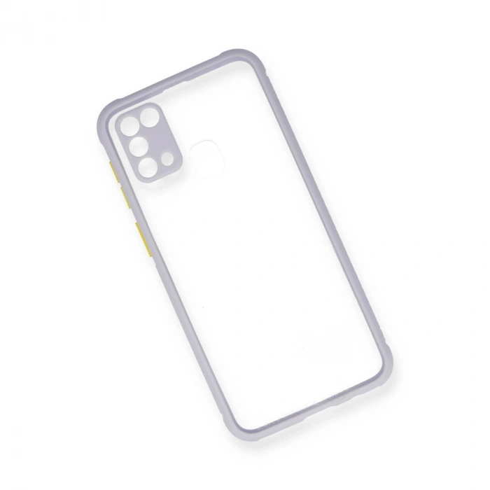 Samsung Galaxy M31 Kılıf Miami Şeffaf Silikon - Lila
