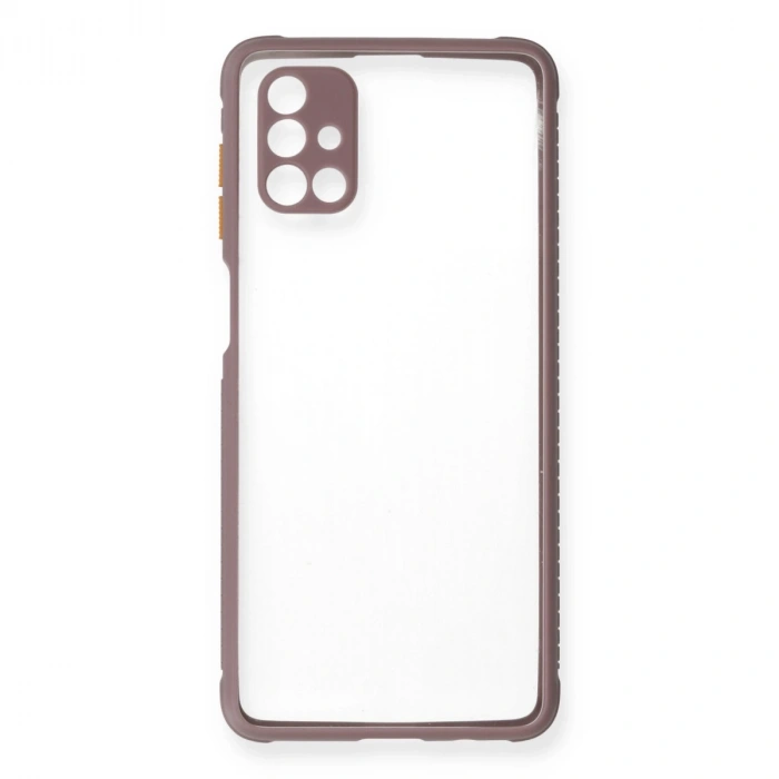 Samsung Galaxy M51 Kılıf Miami Şeffaf Silikon - Açık Mor