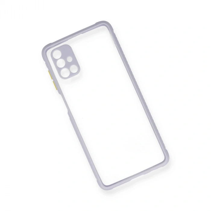 Samsung Galaxy M51 Kılıf Miami Şeffaf Silikon - Lila