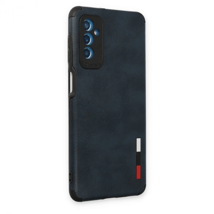 Samsung Galaxy M52 5g Kılıf Loop Deri Silikon - Lacivert