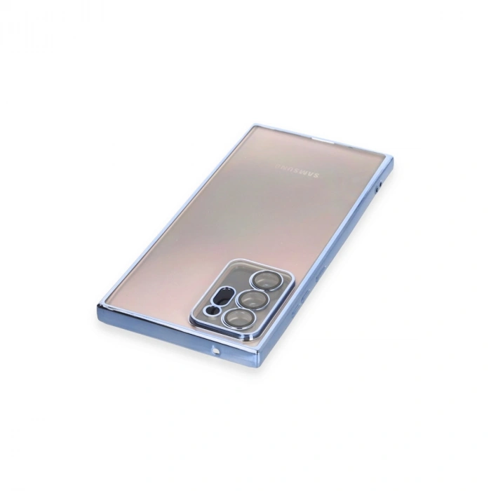 Samsung Galaxy Note 20 Ultra Kılıf Razer Lensli Silikon - Açık Mavi