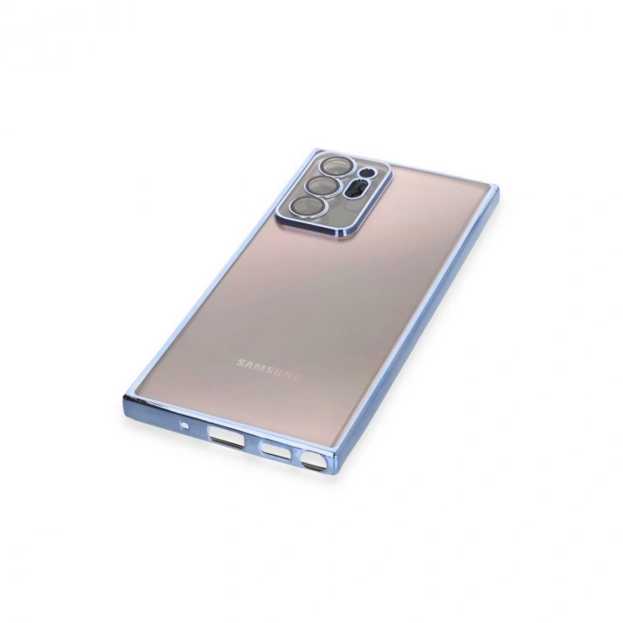 Samsung Galaxy Note 20 Ultra Kılıf Razer Lensli Silikon - Açık Mavi