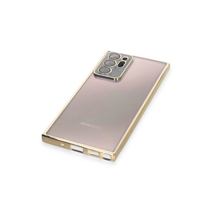 Samsung Galaxy Note 20 Ultra Kılıf Razer Lensli Silikon - Gold