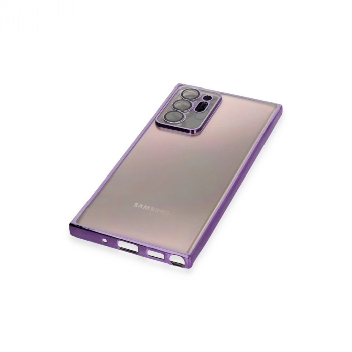 Samsung Galaxy Note 20 Ultra Kılıf Razer Lensli Silikon - Mor