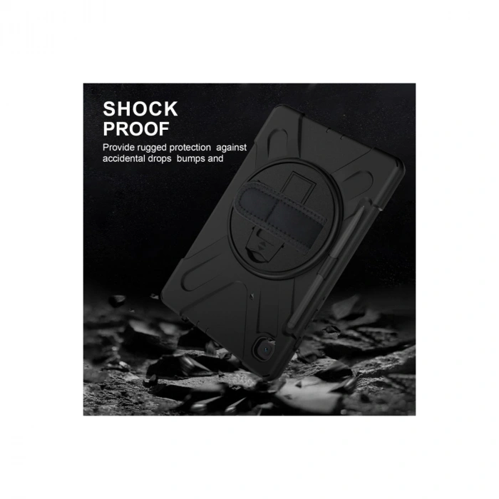 Samsung Galaxy P610 Tab S6 Lite 10.4 Kılıf Amazing Tablet Kapak - Siyah