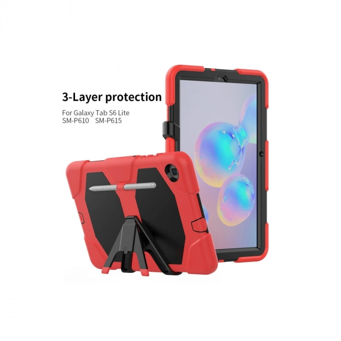 Samsung Galaxy P610 Tab S6 Lite 10.4 Kılıf Griffin Tablet Kapak - Kırmızı