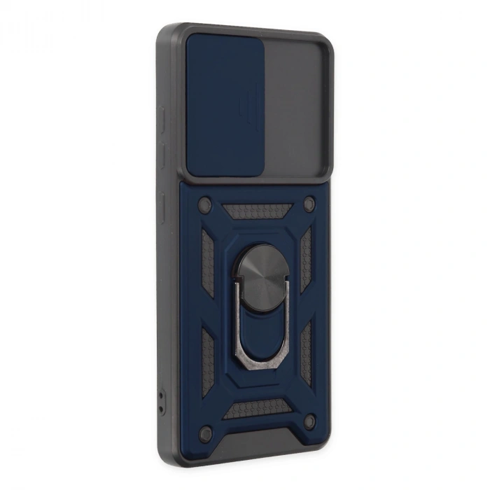 Samsung Galaxy S20 Fe Kılıf Pars Lens Yüzüklü Silikon - Lacivert