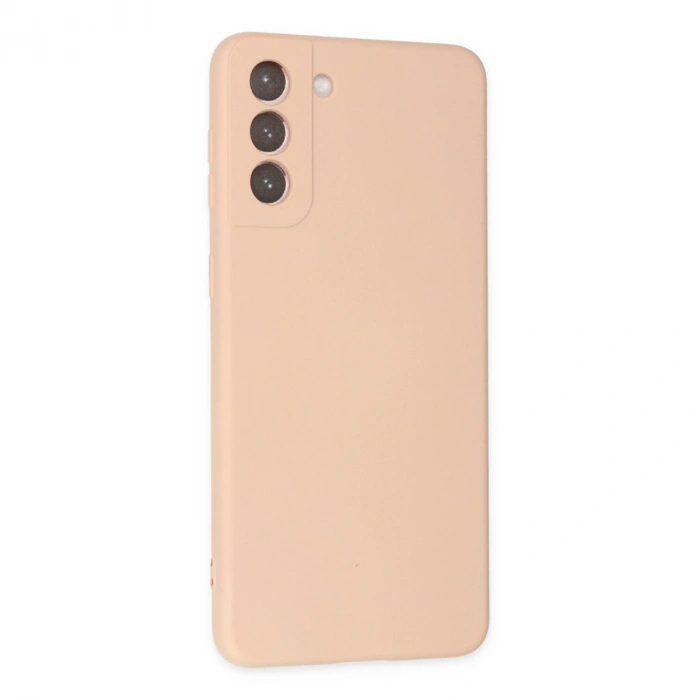 Samsung Galaxy S21 Fe Kılıf Nano İçi Kadife Silikon - Pudra