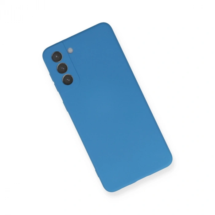 Samsung Galaxy S21 Plus Kılıf Nano İçi Kadife Silikon - Mavi