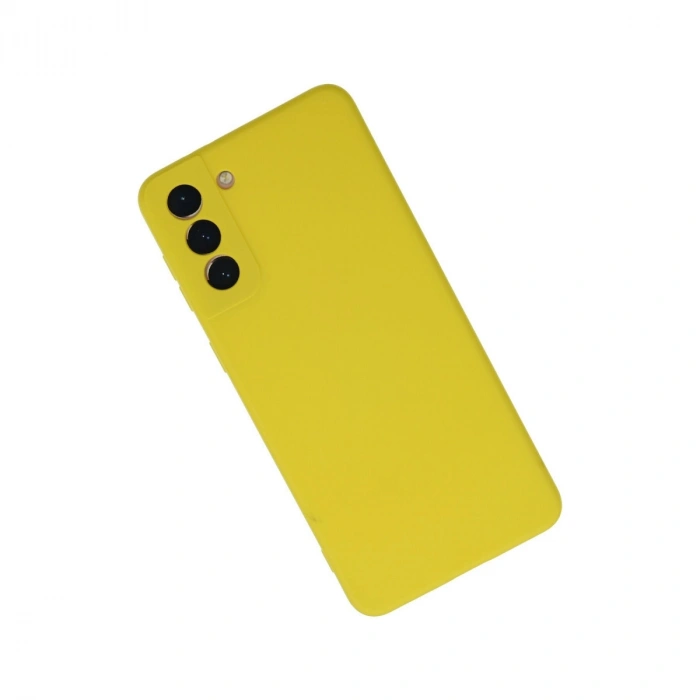 Samsung Galaxy S21 Plus Kılıf Nano İçi Kadife Silikon - Sarı