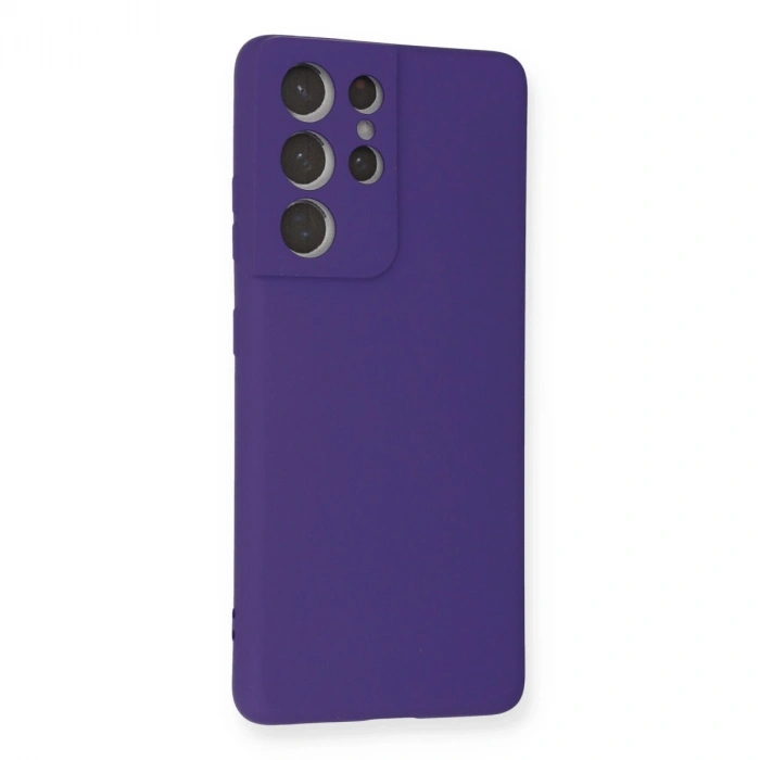 Samsung Galaxy S21 Ultra Kılıf Nano İçi Kadife Silikon - Mor