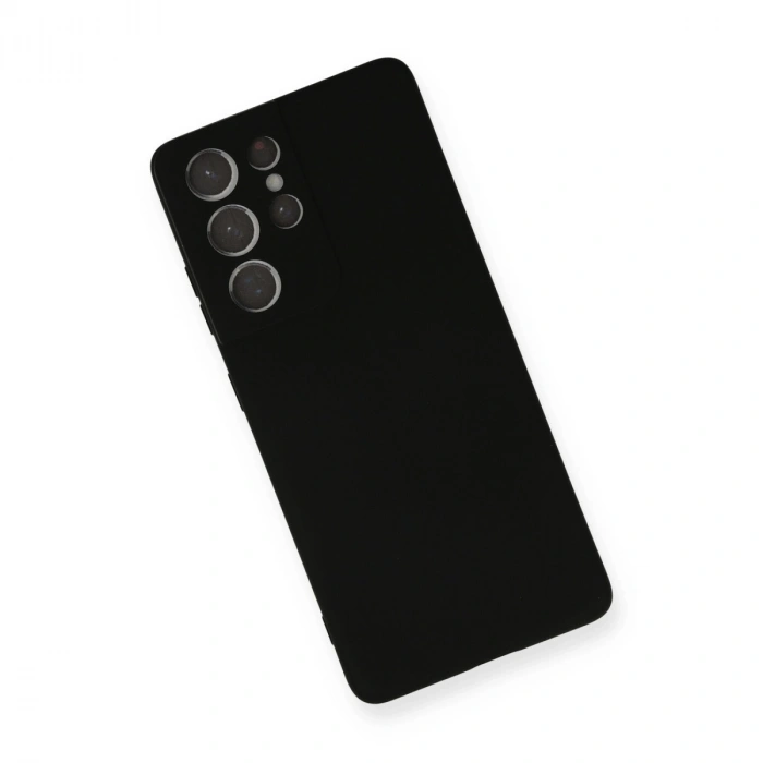 Samsung Galaxy S21 Ultra Kılıf Nano İçi Kadife Silikon - Siyah