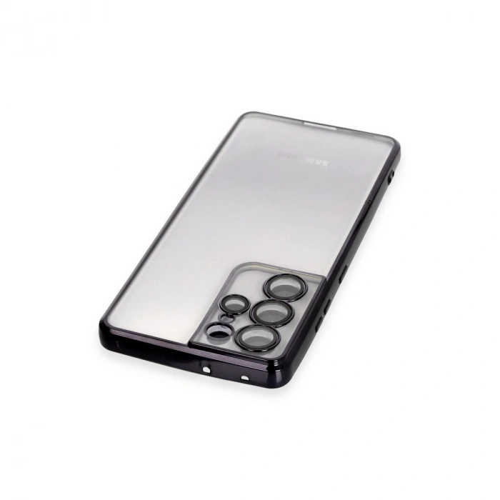 Samsung Galaxy S21 Ultra Kılıf Razer Lensli Silikon - Siyah