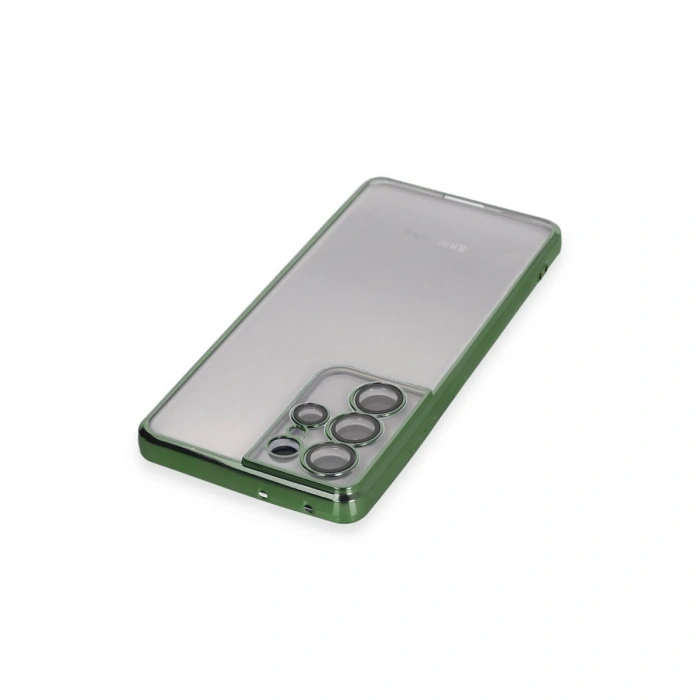 Samsung Galaxy S21 Ultra Kılıf Razer Lensli Silikon - Yeşil
