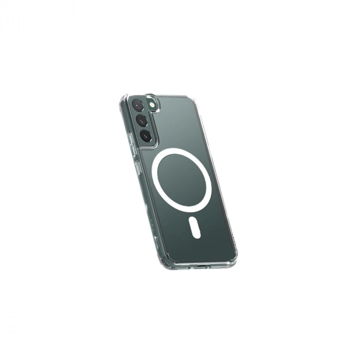 Samsung Galaxy S22 Kılıf Magneticsafe Şeffaf Silikon - Şeffaf