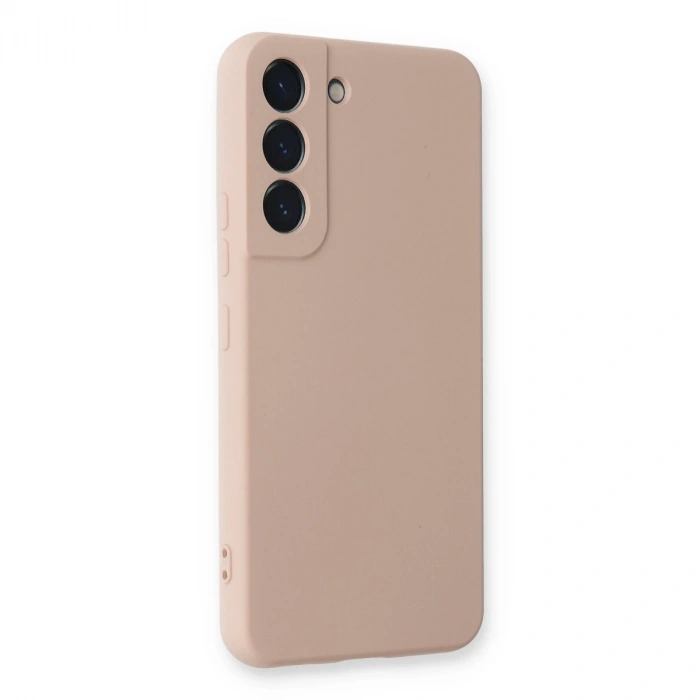 Samsung Galaxy S22 Plus Kılıf Nano İçi Kadife Silikon - Pudra