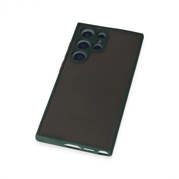 Samsung Galaxy S22 Ultra Kılıf Montreal Silikon Kapak - Yeşil