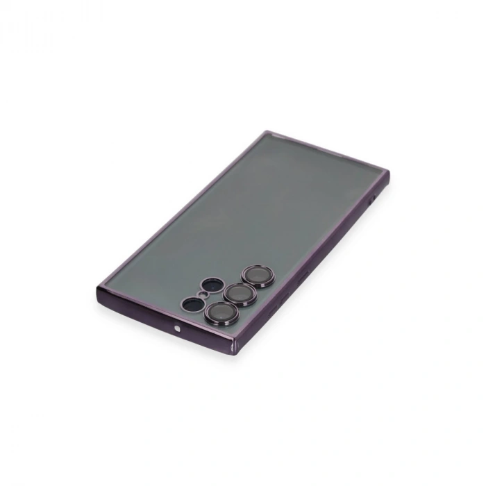 Samsung Galaxy S22 Ultra Kılıf Razer Lensli Silikon - Mor