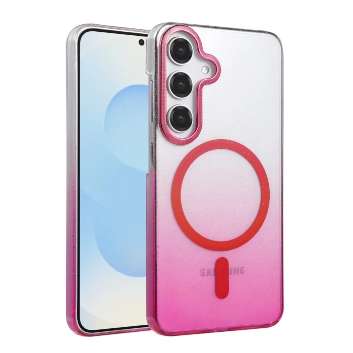 Samsung Galaxy S23 Fe Glossy Magsafe Kapak - Pembe