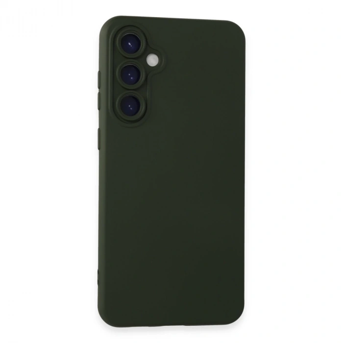 Samsung Galaxy S23 Fe Kılıf Nano İçi Kadife Silikon - Koyu Yeşil