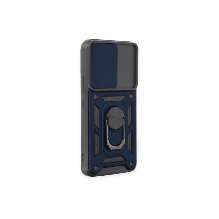 Samsung Galaxy S23 Fe Kılıf Pars Lens Yüzüklü Silikon - Lacivert