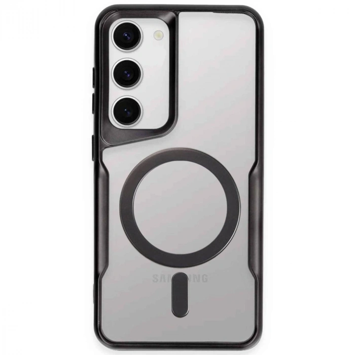 Samsung Galaxy S23 Kılıf Boyi Magsafe Silikon Kapak - Siyah