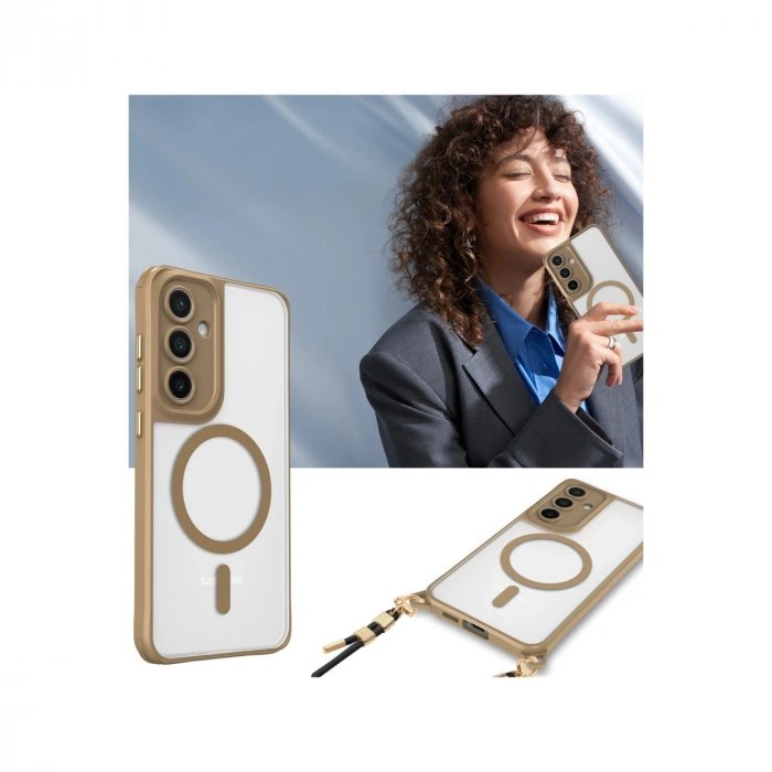 Samsung Galaxy S23 Plus Kılıf Enka Magsafe Silikon Kılıf - Desert