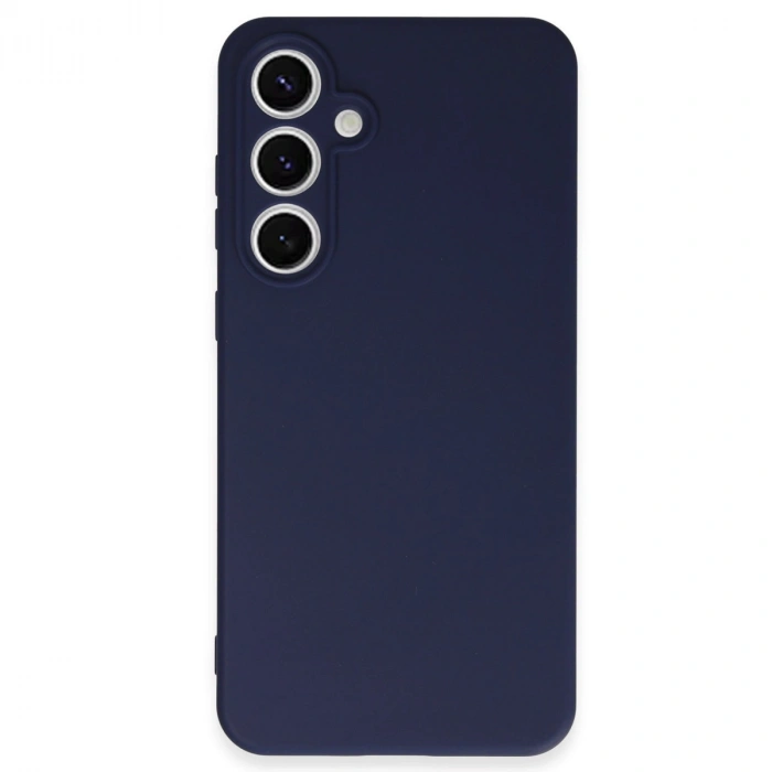 Samsung Galaxy S24 Fe Kılıf Nano İçi Kadife Silikon - Lacivert