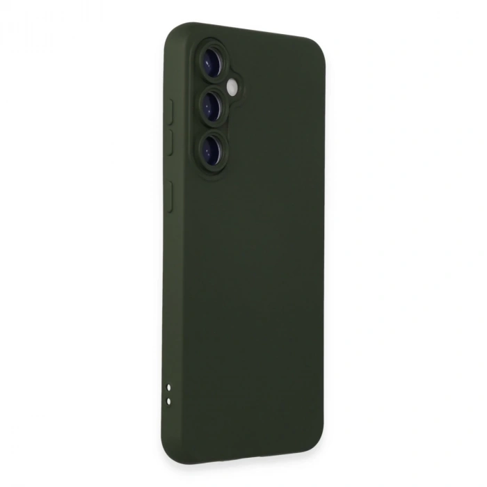 Samsung Galaxy S24 Kılıf Nano İçi Kadife Silikon - Koyu Yeşil