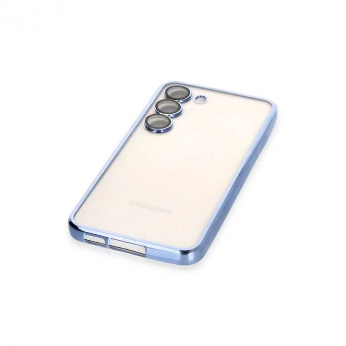 Samsung Galaxy S24 Kılıf Razer Lensli Silikon - Açık Mavi