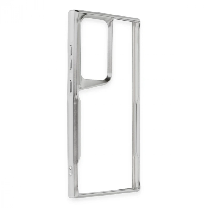 Samsung Galaxy S24 Ultra Kılıf Boyi Silikon Kapak - Gümüş