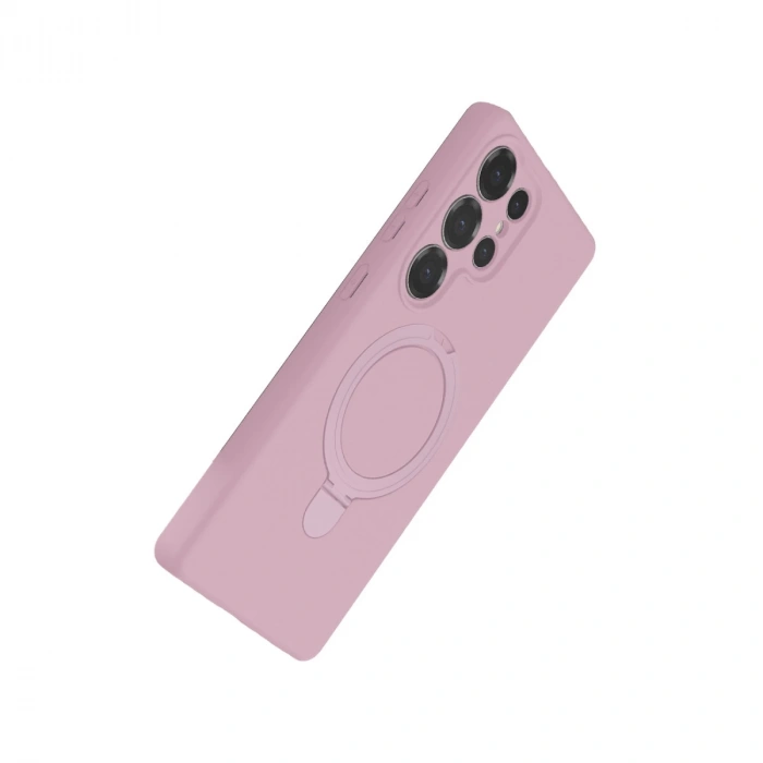 Samsung Galaxy S24 Ultra Regal Magsafe Standlı Kapak - Açık Pembe
