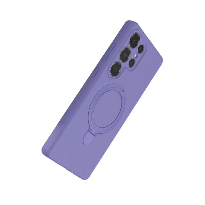 Samsung Galaxy S24 Ultra Regal Magsafe Standlı Kapak - Lila