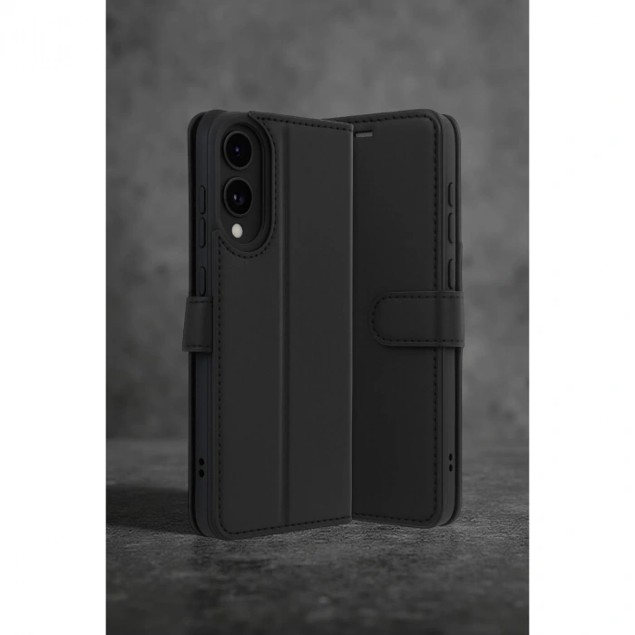 Samsung Galaxy S25 Edge Trend S Plus Kapaklı Kılıf - Siyah