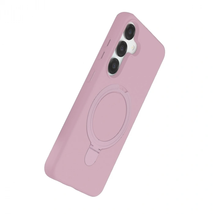 Samsung Galaxy S25 Regal Magsafe Standlı Kapak - Açık Pembe
