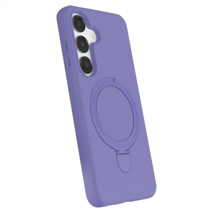 Samsung Galaxy S25 Regal Magsafe Standlı Kapak - Lila