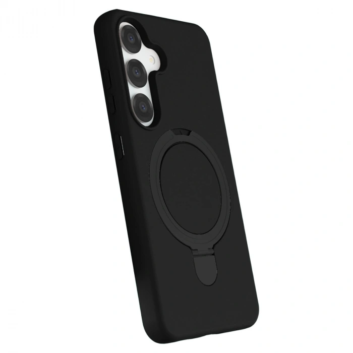 Samsung Galaxy S25 Regal Magsafe Standlı Kapak - Siyah