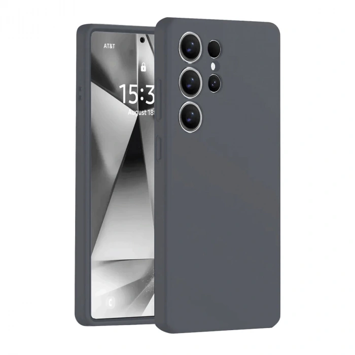 Samsung Galaxy S25 Ultra Kılıf Nano İçi Kadife Silikon - Gri