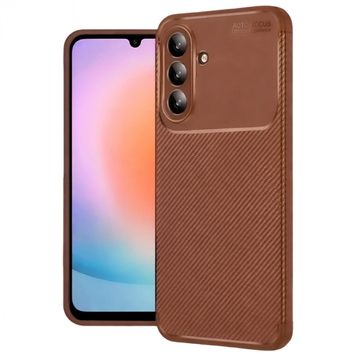Samsung Galaxy S26 Plus Auto Focus Karbon Kapak - Kahverengi