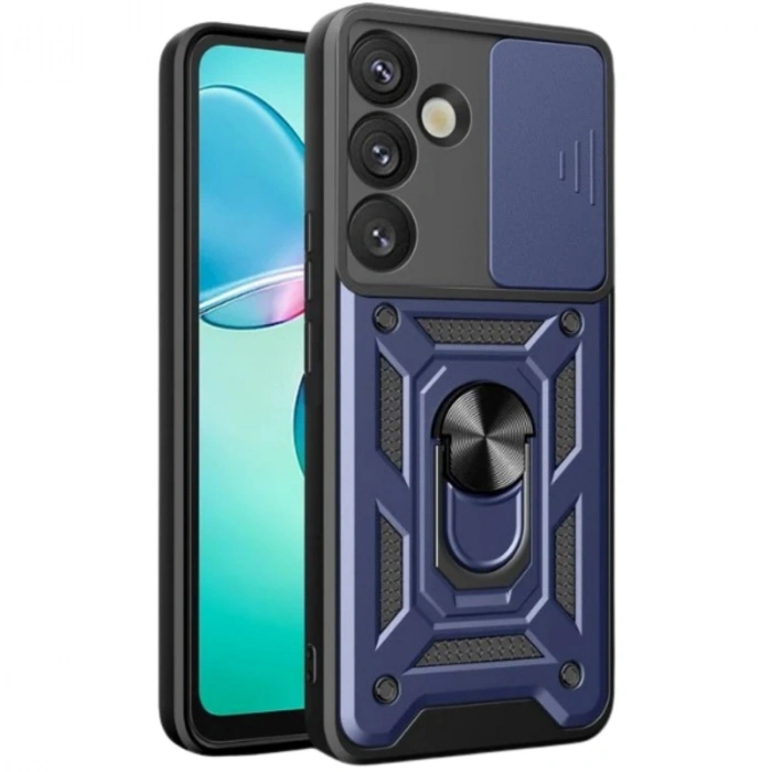 Samsung Galaxy S26 Plus Pars Lens Yüzüklü Silikon - Lacivert