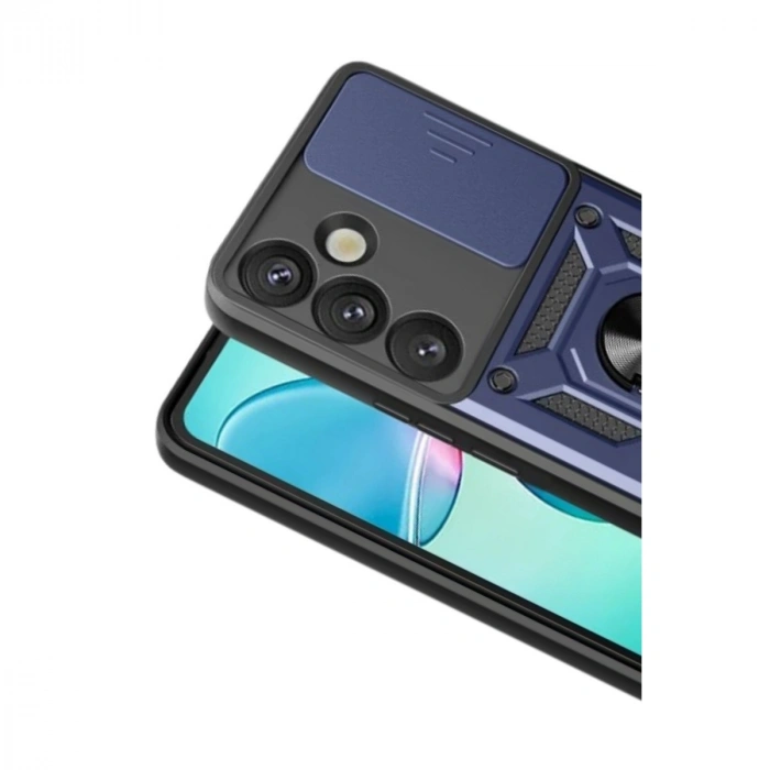 Samsung Galaxy S26 Plus Pars Lens Yüzüklü Silikon - Lacivert