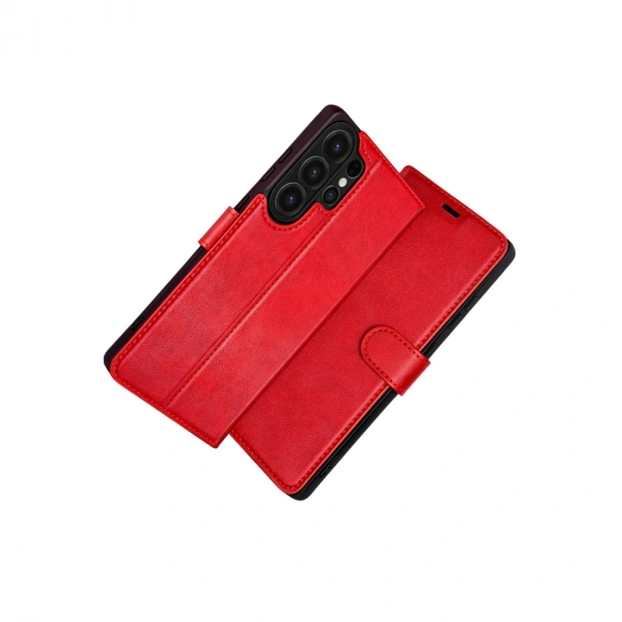 Samsung Galaxy S26 Ultra Trend S Plus Kapaklı Kılıf - Kırmızı