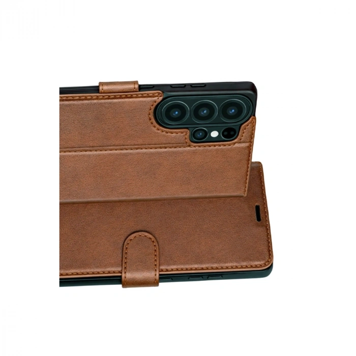 Samsung Galaxy S26 Ultra Trend S Plus Kapaklı Kılıf - Taba