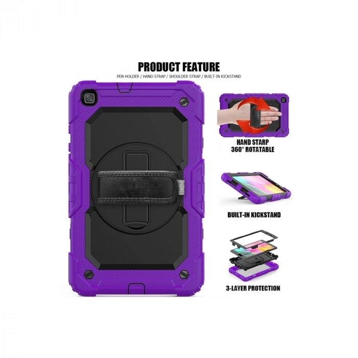 Samsung Galaxy T290 Tab A 8 Kılıf Pars Tablet Kapak - Mor